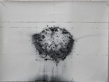 Bronwyn Taylor, Epicentre, 2009, charoal on gesso on paper