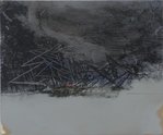 Whitney Bedford, Untitled Shipwreck (touched), 2010, ink and oil on board.