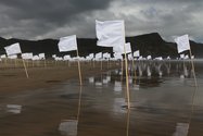 Hector Zamora, White Noise, 2011, performance at Bethells Beach