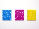 Trenton Garratt, Constellation CMY, 2011, oil and acrylic on linen, 300 x 250 mm (triptych)