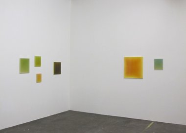 Leigh Martin, resin and pigment on canvas paintings at Fox Jensen.