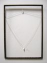 John Ward Knox, No title (wooden frame, silver necklace, pearl), 2011, wooden frame, silver necklace, pearl, 36 x 26.5 cm