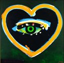 Patrick Hanly, Night Heart and Eye, 1982, oil and enamel on board, 545 x 555 mm 