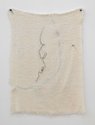 Campbell Patterson, Untitled, 2012, towel, cottonthread, shoelace, pins, 705 x 520 mm