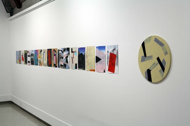 Installation of Tony de Lautour's Recent Paintings at Ilam Campus Gallery