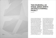 Layout for Janine Randerson's article on Jeena Shin's Artspace Stairwell Project.