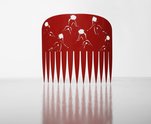 Lonnie Hutchinson, Comb (Red), 2009, stainless steel, automotive paint. Courtesy of the artist.