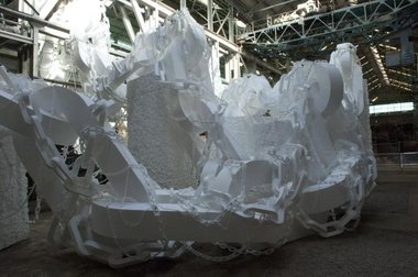 Peter Robinson, Gravitas Lite, 2012, polystyrene, dimensions variable. Courtesy the artist; Sutton Gallery, Melbourne; Sue Crockford Gallery, Auckland; and Peter McLeavey Gallery, Wellington. Photo Sebastian Kriete