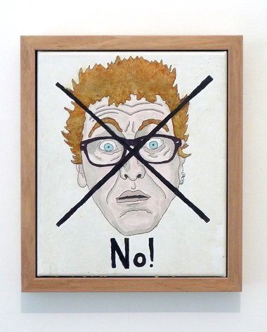 David Cauchi, No Self Portrait, 2012, acrylic and ink on canvas, 35 x 30 cm