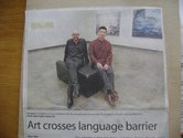 The two artists in Hamilton (Waikato Times newspaper cutting).