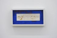 Johl Dwyer, Homage to Joseph Cornell, 2013, plaster,acrylic, gouache, cedar, 230 x 443 x 70 mm