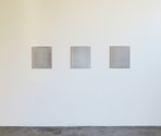 Leigh Martin: Untitled (SD 4), Untitled (SD6), Untitled (SD 5). All 2013, acrylic on linen and 500 x 450 mm