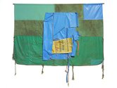 Don Driver, Blue and green Pacific, 1978, plastic tarpaulins, ropes, plastic sack, 785 x 2570 x 53 mm, purchased 1981 with Ellen Eames Collection funds