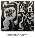Mark Braunias, Fantastic Planet, 2013, acrylic on board, 1700 x 1910 mm