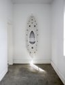 Rohan Wealleans, bearer of the light, 2013, acrylic on canoe, 220 x 56 x 26 cm