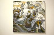 Eleanor Taylor, Cream Composition, oil on canvas, 1100 x 1100mm