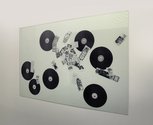 Ben Clement, Saga, 2014, detail, inkjet print on acid-free tissue, thermal paper prints, fixings, 120 x 180 cm