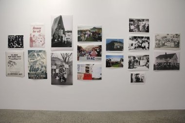 Sakiko Sugawa's "This Home is Occupied" (St Paul St, Gallery One onsite) Detail of wall images.  Photo credit: Tosh Ahkit.  