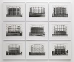 Bernd & Hilla Becher, Gas Tanks, 1973-2009, black and white photographs. Edition Unique, 46 x 56 cm, Spruth Magers Berlin London