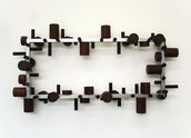 Anton Parsons, Duopoly, stainless steel, aluminium, wood.    900 x 1700 x 450 mm