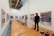 Simon Denny, The Personal Effects of Kim Dotcom 2014, installation view at the Adam Art Gallery, Victoria University of Wellington ©Simon Denny (photo: Shaun Waugh)