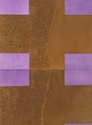 Stephen Bambury, Purple Rain, 2015, detail, iron filings & acrylic on seven aluminium panels, 2765 x 500 mm        