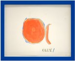 Joanna Margaret Paul, blue, gouache on paper, 210 x 295 mm