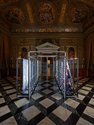 Simon Denny, Secret Power as installed at the Marciana Library in Venice. Photo: Nick Ash