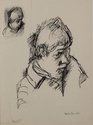 M.T. Woollaston, Studies of David Hewson, 1970, ink and pencil on paper. 365 x 255 mm. Courtesy of Wallace Arts Trust Collection.