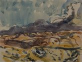 M.T. Woollaston, Pojoaque (near Santa Fe), 1989, watercolour on paper. 255 x 350 mm. Courtesy of Wallace Arts Trust Collection.