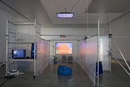 Installation of The Brain at Te Uru. Works shown are by Sonya Lacey, Owen Kydd, Michael Nicholson, Layne Waerea and Daniel von Sturmer.. Photo: Sam Hartnett