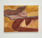 Churchill Cann, Spring Creek, 2013, natural ochre and pigment on canvas, courtesy of Tim Melville Gallery. Photo: Tosh Ahkit.