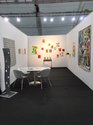 The Bath St Gallery booth showing works by Charlotte Fisher, Jon Tootill, Jessica Pearless, Denys Watkins, Louise Purvis and Mark Braunias.