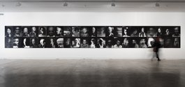 Trent Clarke's The Camera as God: Street Portrait Series, as installed at Two Rooms. This is the lefthand wall. Photo: Sam Hartnett.