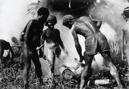 Photograph from page 68. 'Villagers prepare feast in the highlands of West Papua 1995.'