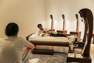 The Sleeping Project 2000 Mixed media installation Wooden beds, night stands Dimensions variable Installation view at “Lee Mingwei and His Relations”, Mori Art Museum, Tokyo, 2014 Photo: Yoshitsugu Fuminari, photo courtesy of Mori Art Museum