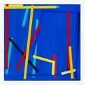 Imi Knoebel, Fishing Blue III, 2007/2009, hand-coloured acrylic on paper, 60 x 60 cm