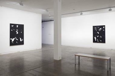 Installation of Jeena Shin's Movement Image Time exhibition at Two Rooms. Photo: Sam Hartnett
