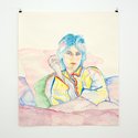 Jennifer McCamley, Chantal Akerman, 2017, watercolour on paper, 780 x 890mm