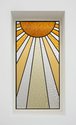 Oscar Enberg, It is sure to rise, Madam, 2018, antique stained glass, 830 x 430 mm