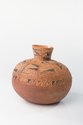 Wi Taepa, Untitled Ipu, c.1990, from Hononga Connection, red raku clay, white porcelain, terra sigillata, manganese oxide. 300 x 300 mm. Collection of the artist.