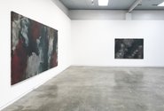 Erin Lawlor: Crow Returned, 2017, oil on linen, 180 x 360 cm (triptych); Journey, 2017, oil on linen, 150 x 200 cm (diptych)