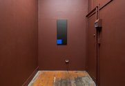 Billy Apple, Mokopōpaki Brown Room, 1:5 (2019), UV impregnated ink on primed canvas, 98.7 x 39 cm. Courtesy the artist and Mokopōpaki, Auckland. Photo: Arekahānara. Commissioned by Mokopōpaki, Auckland