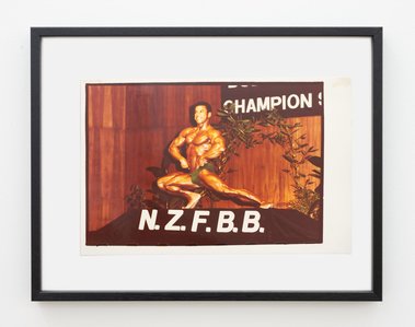 Fiona Clark, Chris Dickenson, Mr America 1970, Mr Universe 1974 and Grand Prix 1980 winner, Auckland, 1980, Vintage C-Type handprint on Agfacolor Paper, printed 1981, 250 x 365 mm (paper size).