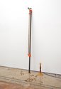 Hany Armanious, Component from Year of the Pig Sty, 2007, clay, steel clamp, epoxy, 2000 x 70 mm