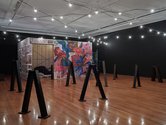 installation of Yonel Watene's Housewarming Party (2019) in the Iris Fisher Gallery. Photo: Sam Hartnett 