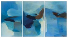 Louise Henderson, The Lakes (triptych), 1965, Auckland Art Gallery Toi o Tāmaki, purchased 1965