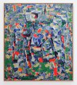 Untitled No. 3 (Painterly Realism of a Boy with a Knapsack – Colour Masses in the Fourth Dimension), 2023, oil on canvas, 1410 x 1250 mm